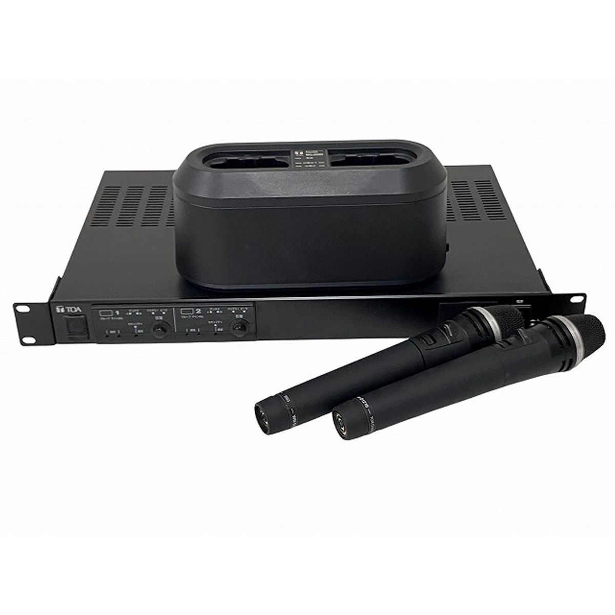 TOA WT-D 1812 WM-D 1210 BC-2000 チューナー マイク 2本 充電器 セット 音響機材 業務用