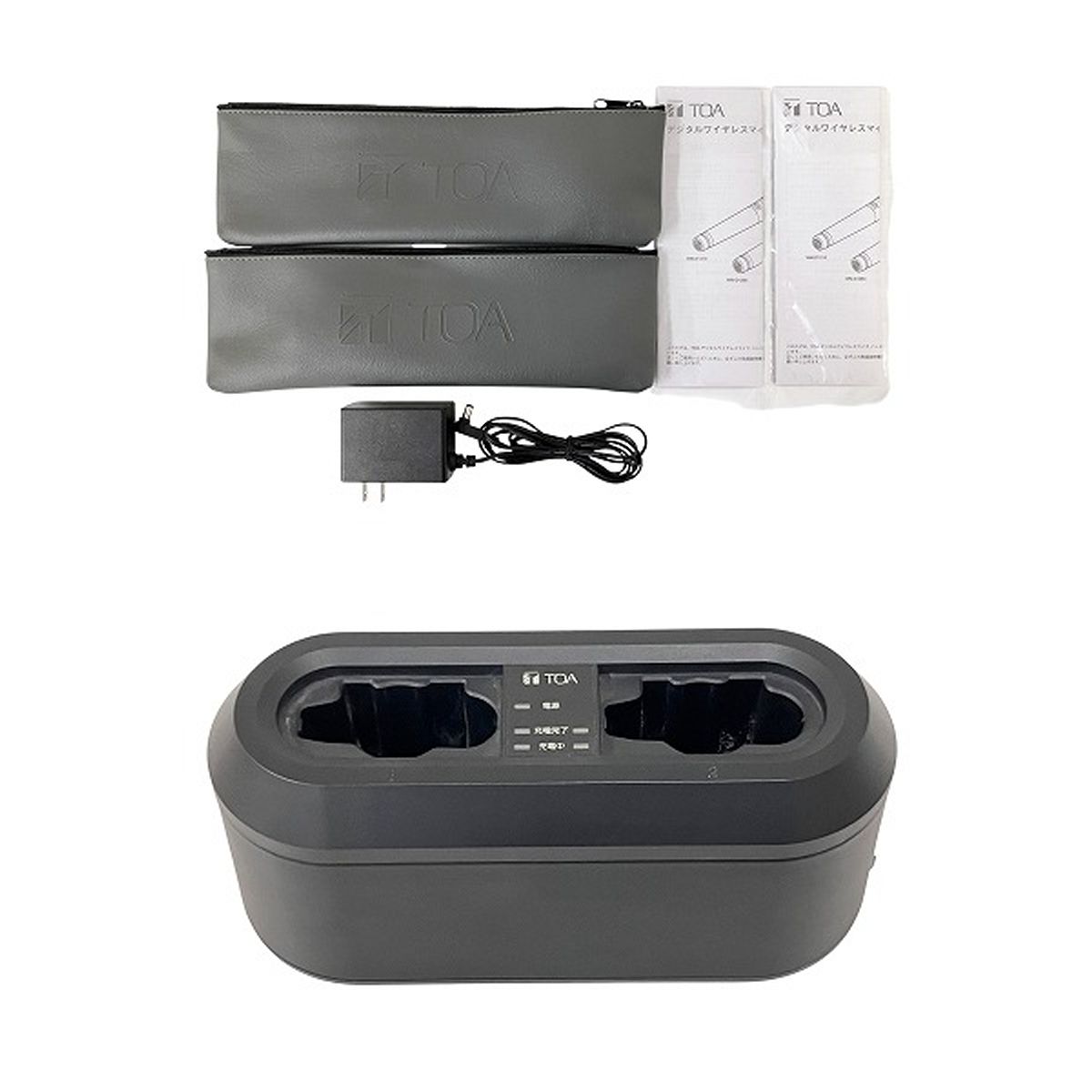 TOA WM D 1210 ワイヤレス マイク 2本 BC 2000 A 充電器セット 音響機材