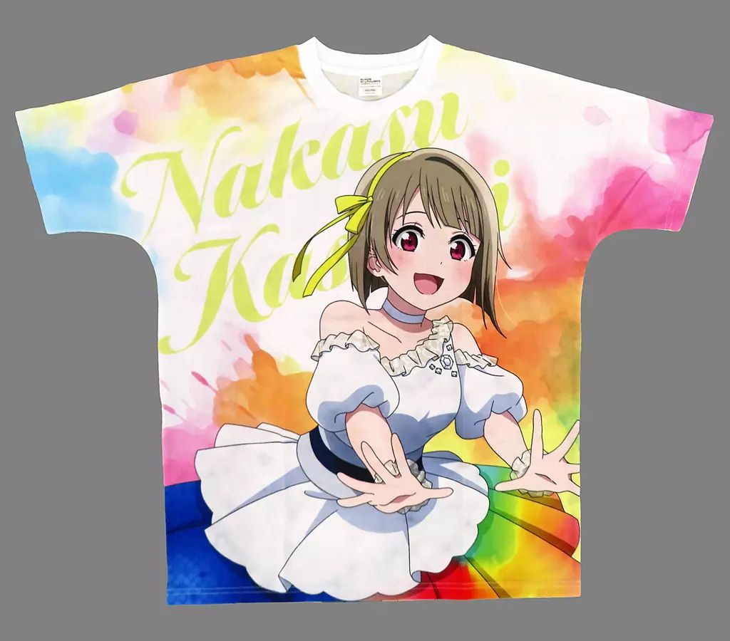 【中古】Tシャツ 中須かすみ フルグラフィックTシャツ(虹ヶ咲) ホワイト フリーサイズ 「ラブライブ!虹ヶ咲学園スクールアイドル同好会」 LoveLive! series Official Store School idol theaterグッズ