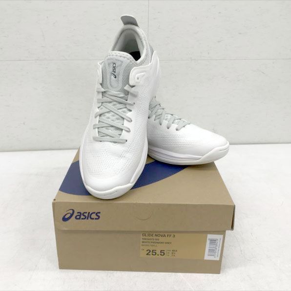 E 0454 asics アシックス バスケットボールシューズ GLIDE NOVA FF 3 バスケ スポーツ 運動靴 靴 くつ スニーカー シューズ 103 ホワイト ピードモントグレー 25.5 cm 2