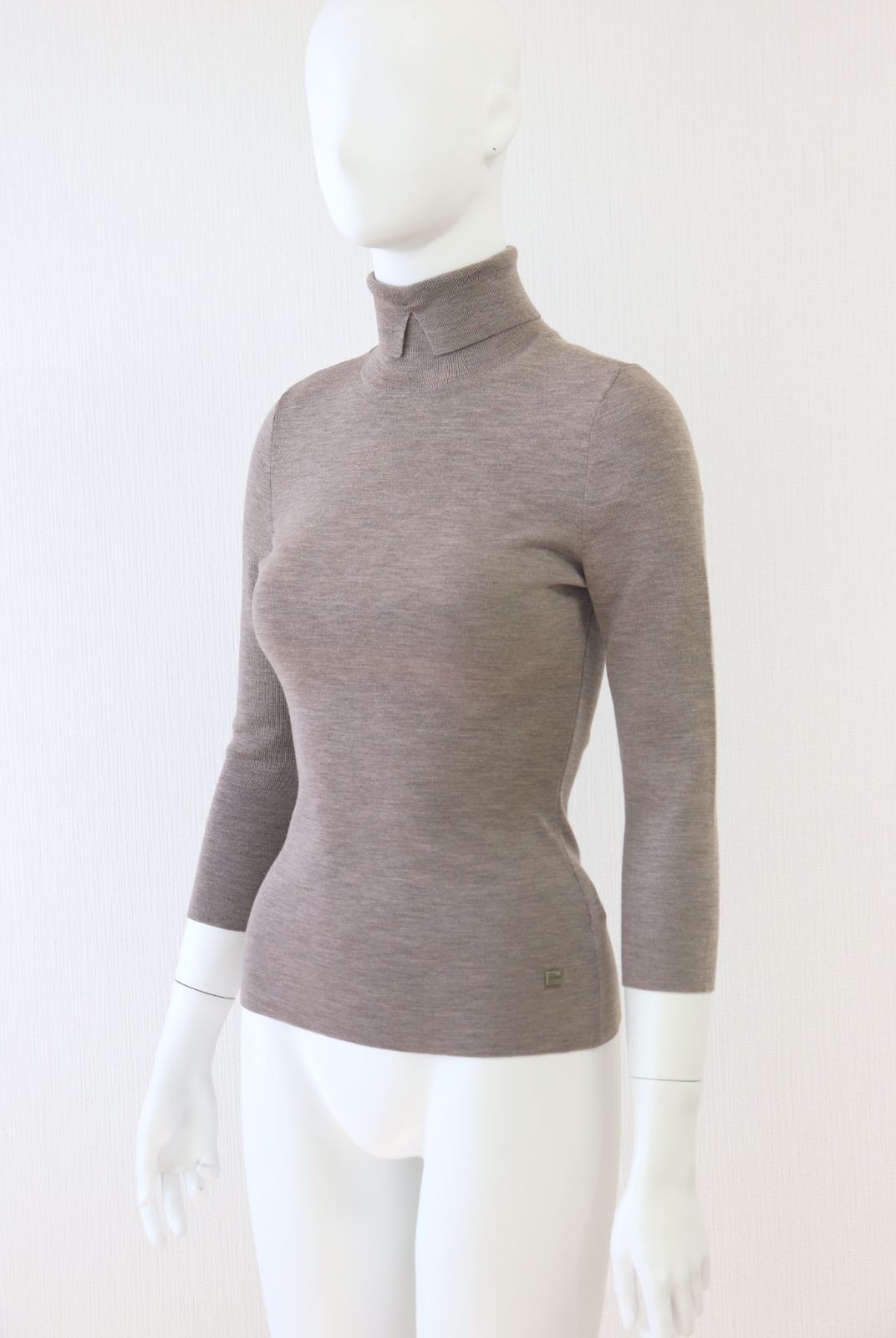 FOXEY グレースウール七分袖セーター 25798 ナチュラル|グレージュ フォクシー