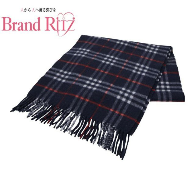 バーバリー Burberry ノバチェック柄 マフラー カシミヤ ブランド古着