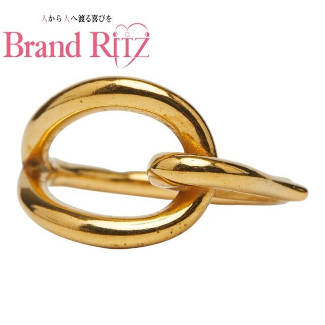 中古 エルメス ジャンボ スカーフリング ゴールド メッキ レディース