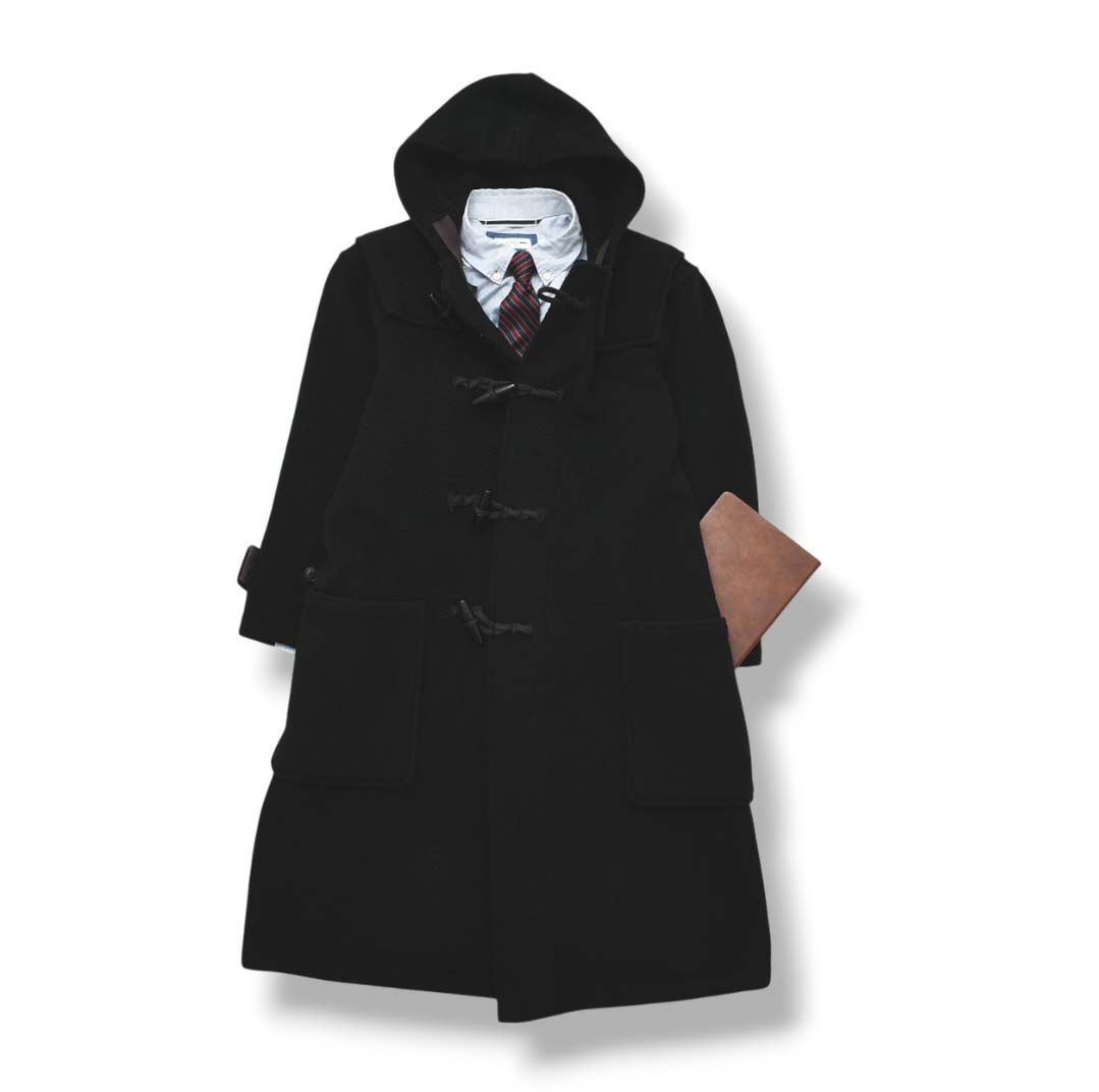 希少】 英国製 アニエスベー agnes b ロング丈 メルトン ウール