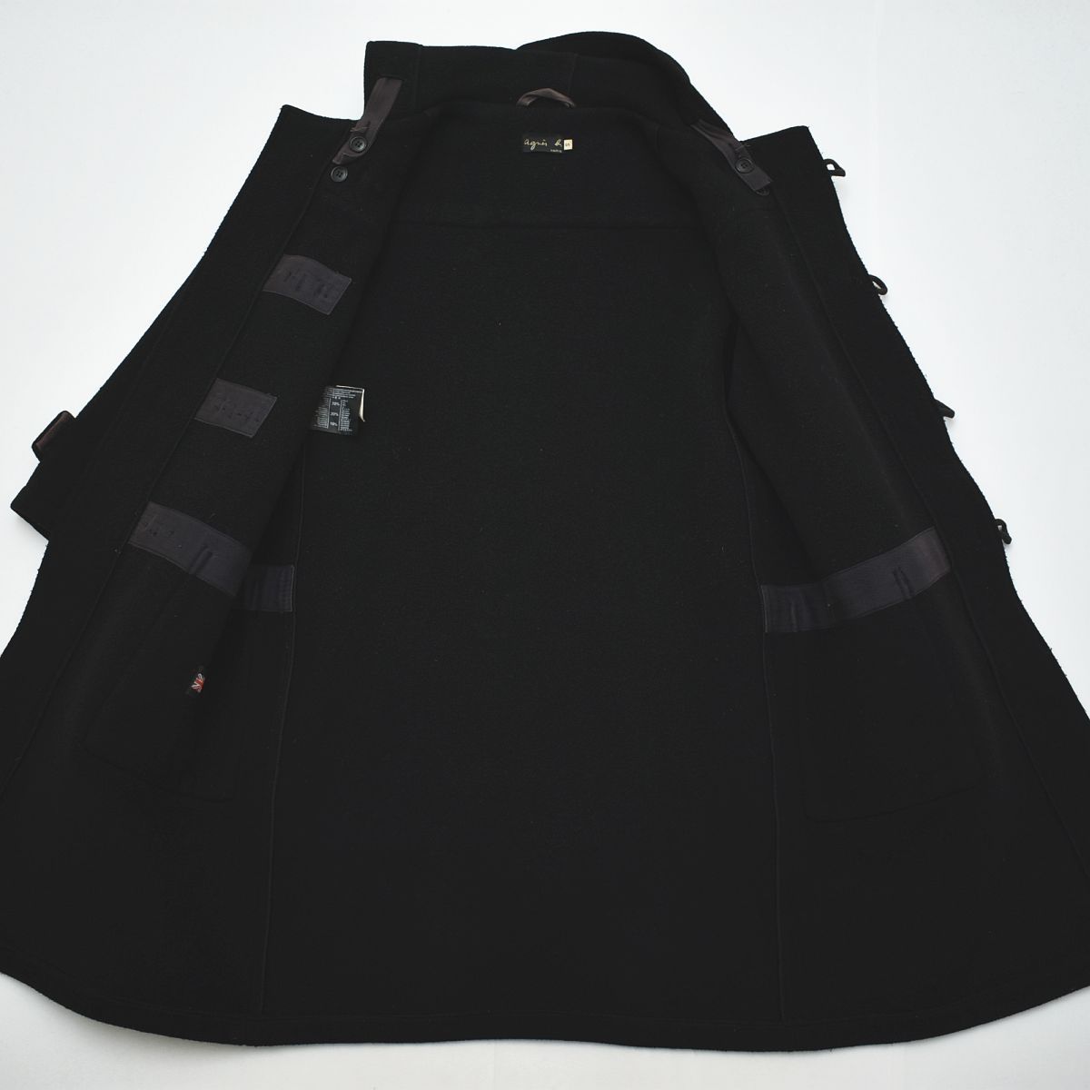 希少】 英国製 アニエスベー agnes b ロング丈 メルトン ウール