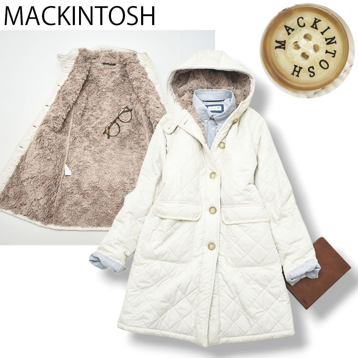 人気】 英国製 マッキントッシュ MACKINTOSH フード付き 裏ボア 