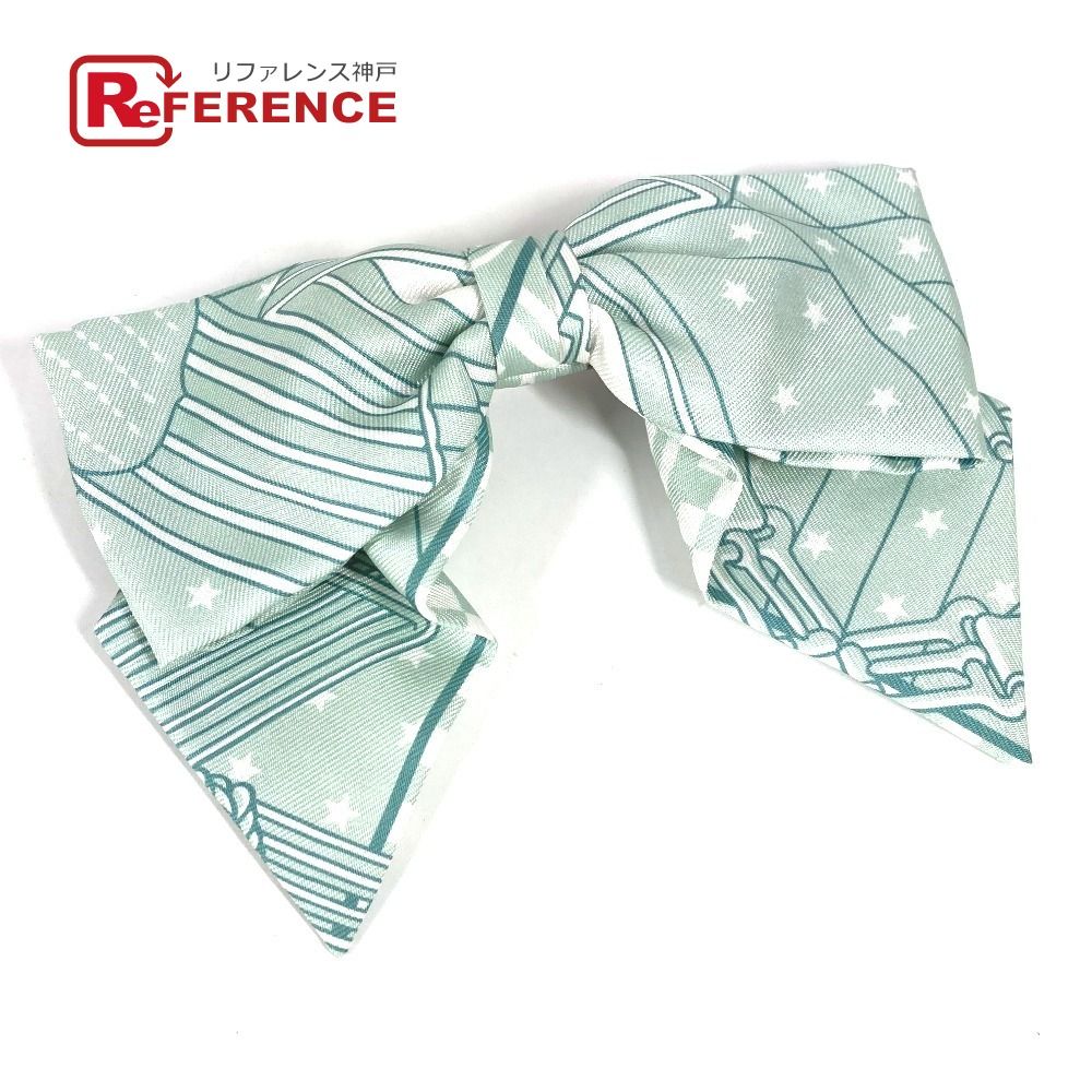 HERMES エルメス バレッタ グルネル PM シルク グリーン