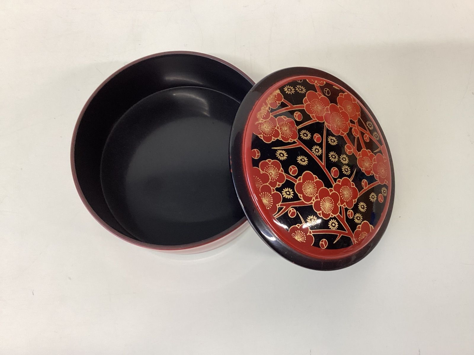 昭和レトロ】ちらし寿司 寿司桶 一人用 蓋付き 梅柄 5個セット 特価