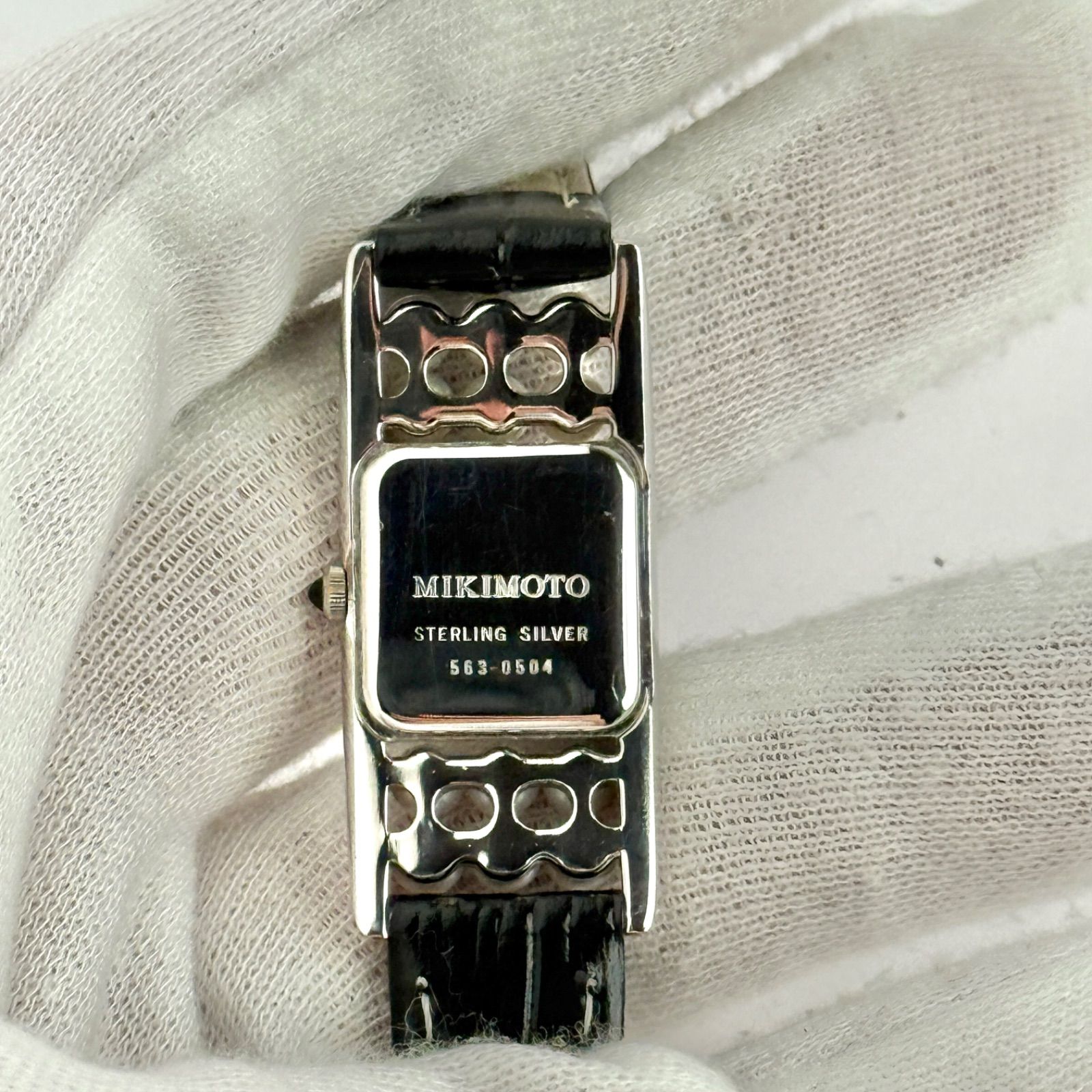 ミキモト シェル 12Pパール 新品ベルト 新品電池 レディース 腕時計