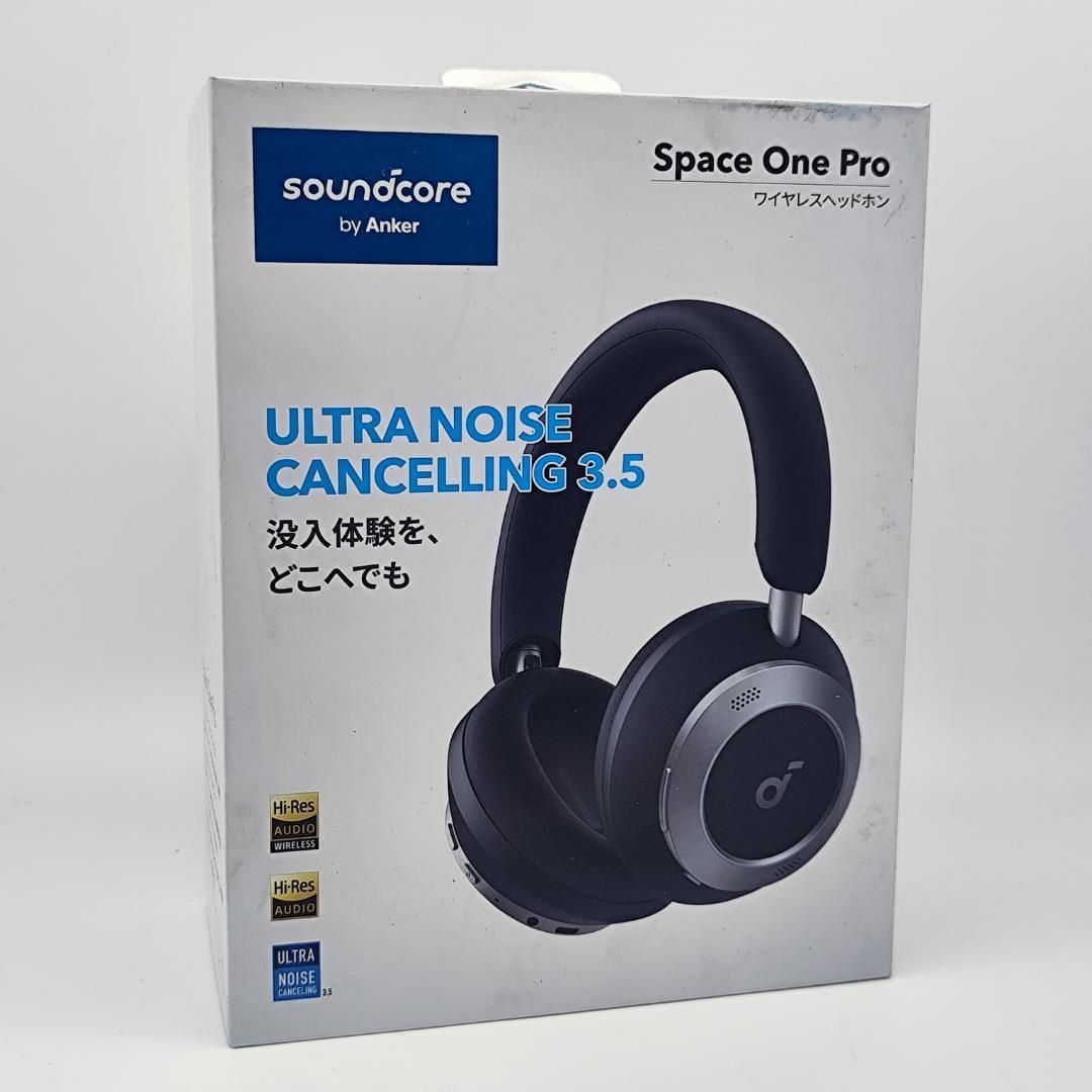 Anker Soundcore Space One Pro Bluetooth 5 3 ワイヤレス ヘッドホン 最大60時間音楽再生 ミッドナイトブラック