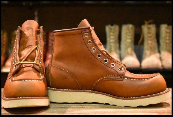 5 D 13年 レッドウィング 875 アイリッシュセッター 茶 オロレガシー モックトゥ レースアップ ブーツ redwing FK 204