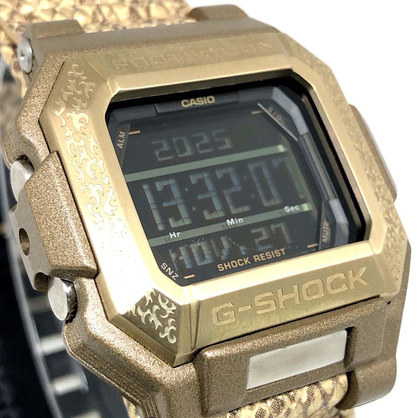 G-SHOCK ジーショック G-7800GL-9 ゴールドパイソン スクエア 蛇革調 