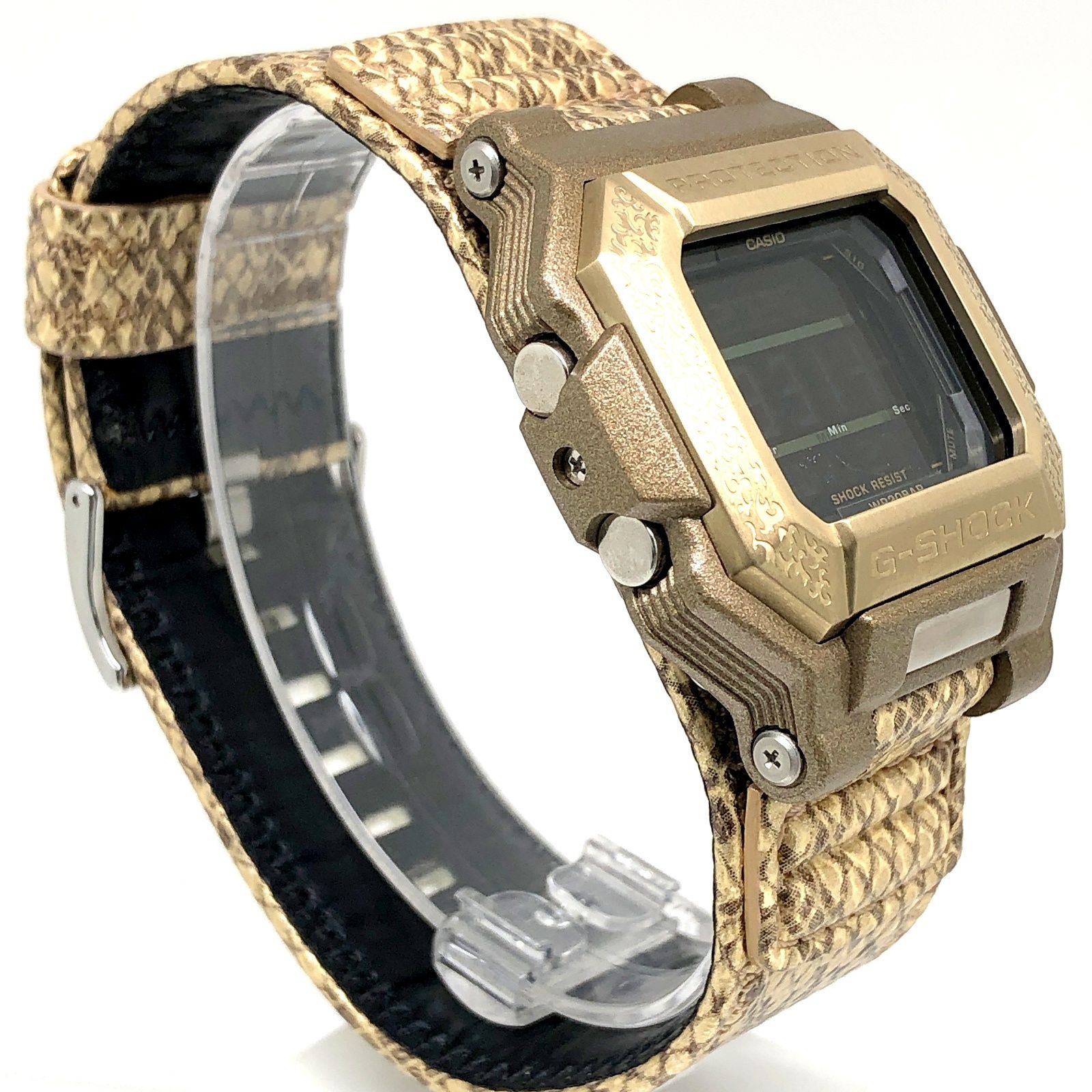 G-SHOCK ジーショック G-7800GL-9 ゴールドパイソン スクエア 蛇革調 