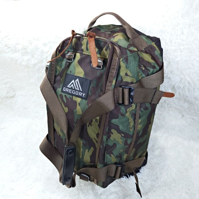 GREGORY / リュック/ポリエステル/カーキ/カモフラ/1410/旧タグ/クロスオーバーダッフル/2WAY/ツリーカモ 美品】 グレゴリー GREGORY クロスオーバーダッフル カモフラ 2way