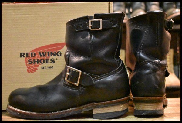 10.5D 箱付 良品 13年】レッドウィング 2976 ショート エンジニア 黒