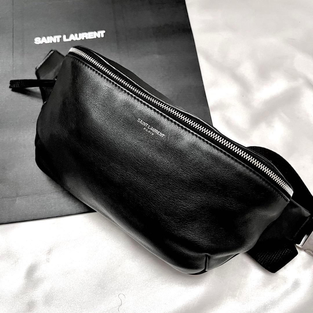 サンローラン シティ ラムスキン ボディバッグ ウエストポーチ