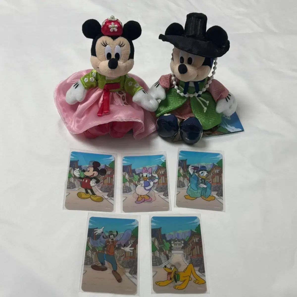 ディズニー in ソウル チマチョゴリ ミッキー ミニ ぬいぐるみ レンチキュラー トレーディングカード