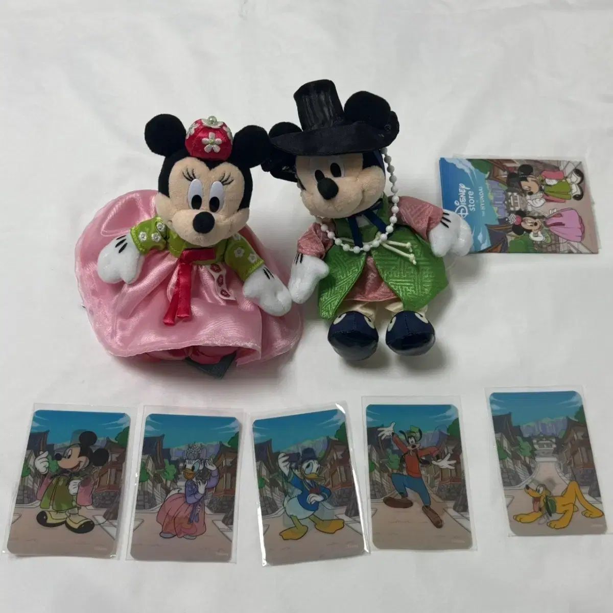 ディズニー in ソウル チマチョゴリ ミッキー ミニ ぬいぐるみ レンチキュラー トレーディングカード