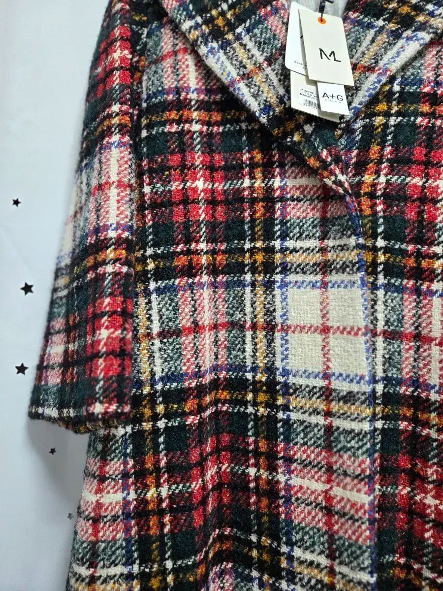 エッジ ムCHECKロングコート 77