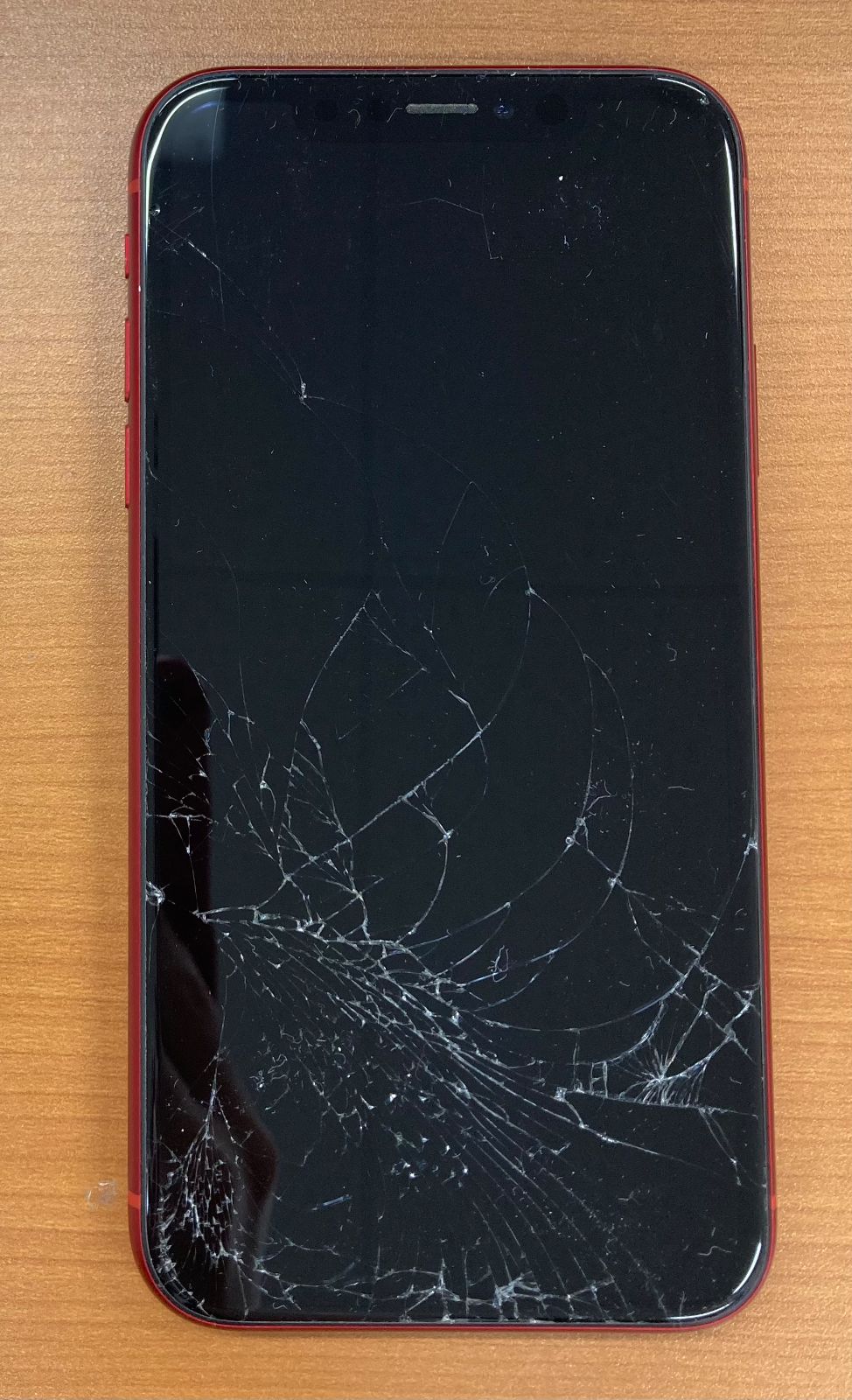 ジャンク品 iPhone XR RED レッド 128GB 画面破損 Apple アップル