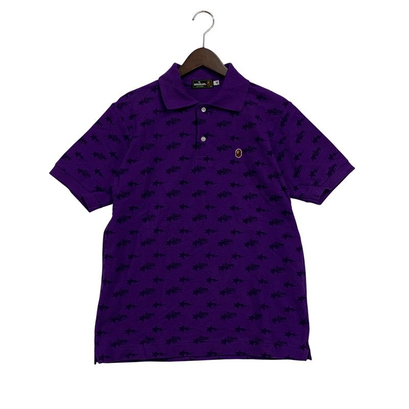 中古品】A BATHING APE アベイシングエイプ BAPESTA 総柄 POLO SHIRT