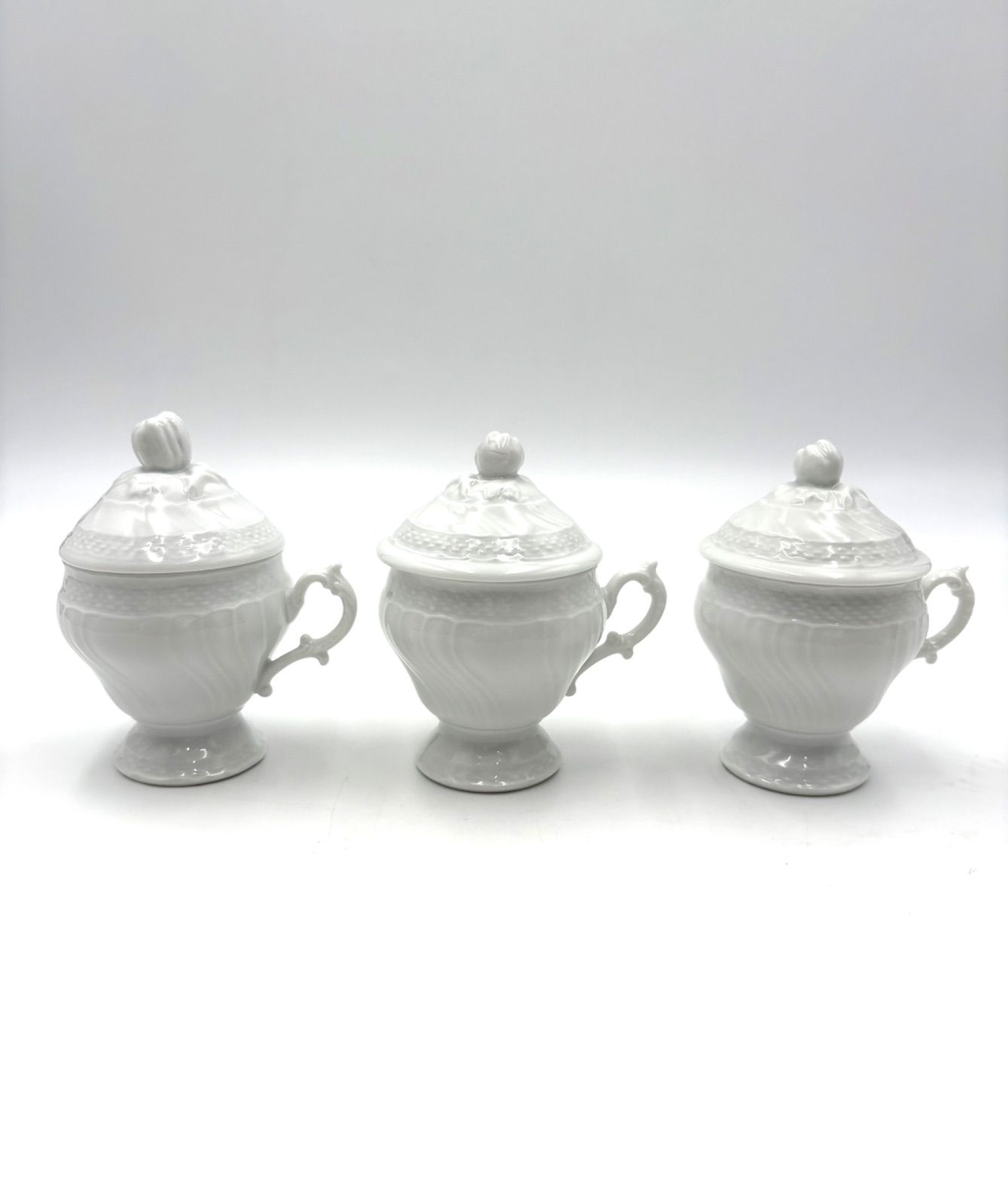 Richard Ginori リチャードジノリ ベッキオホワイト チョコレートカップ 蓋付き セット