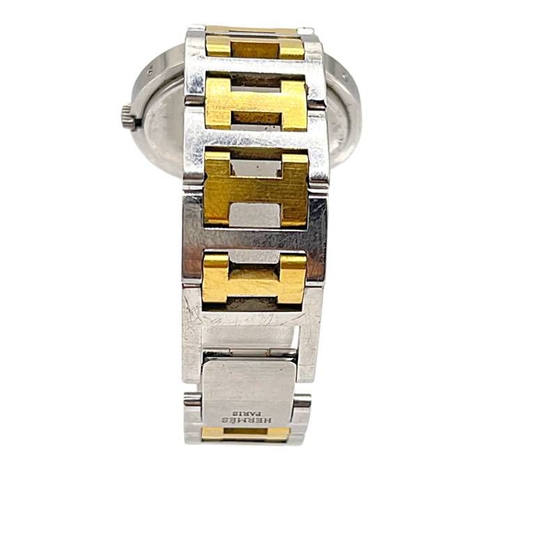 稼動 HERMES エルメス クリッパー ボーイズ クオーツ コンビカラー H