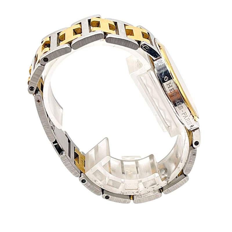 稼動 HERMES エルメス クリッパー ボーイズ クオーツ コンビカラー H