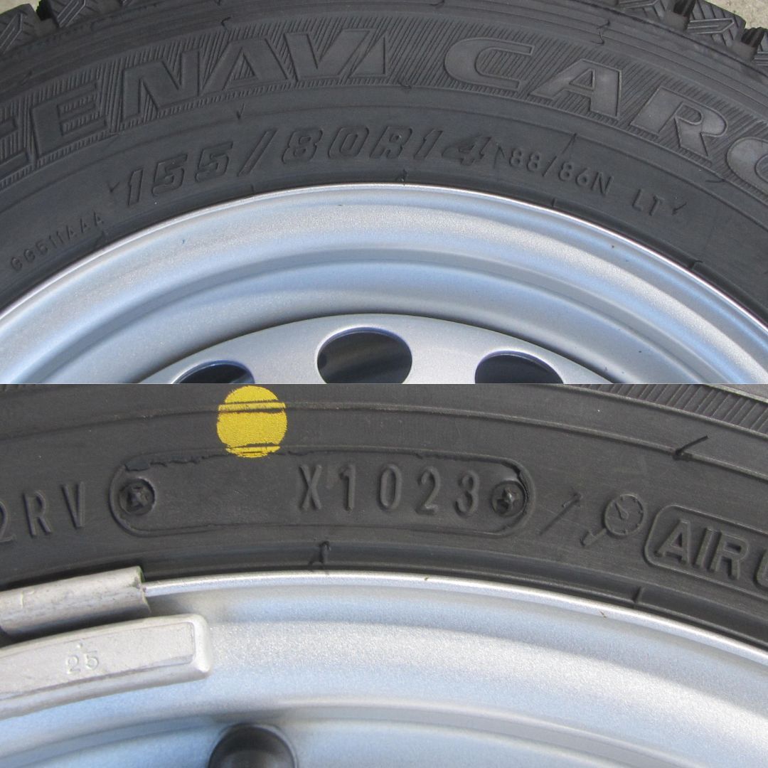  バリバリ山 155 80 R 14 88 86 N LT スタッドレス グッドイヤー アイスナビカーゴ 製タイヤ プロボックス外し サクシード ファミリアバンなど も 14インチ タイヤ ホイールセット