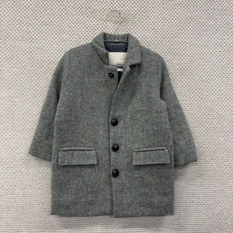 ハリーツイード キッズ キルティング ウールコート M B 00163