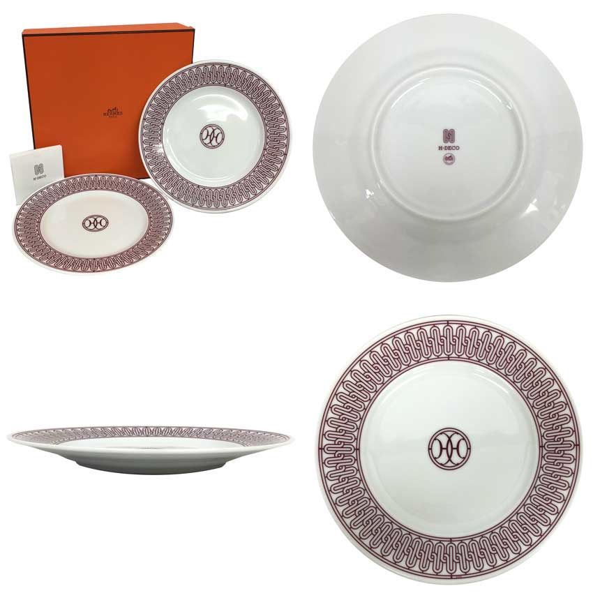 セール エルメス アッシュデコ ルージュ デザートプレート ペア aq6928