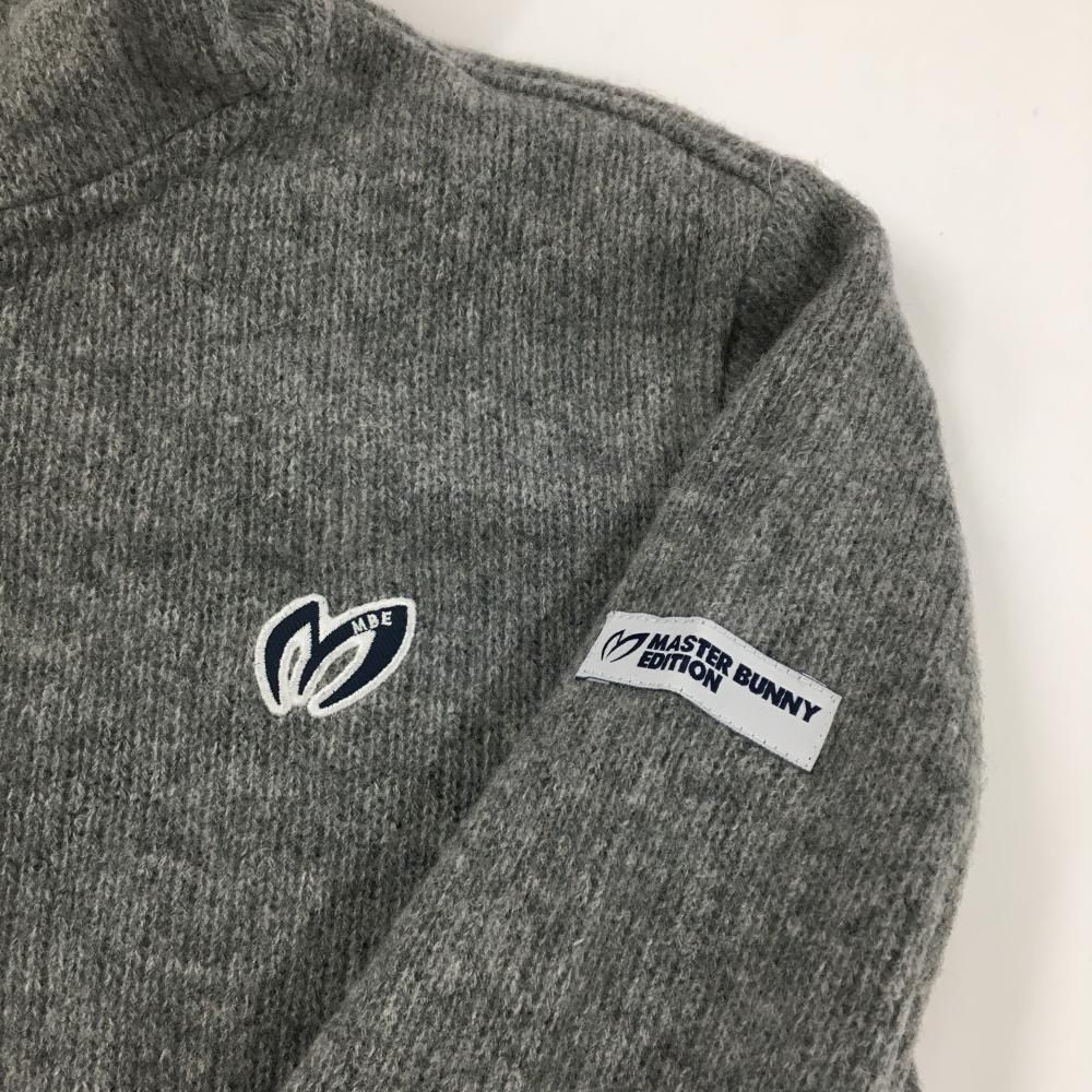 美品】マスターバニー ハイネックセーター グレー ハーフジップ ウール