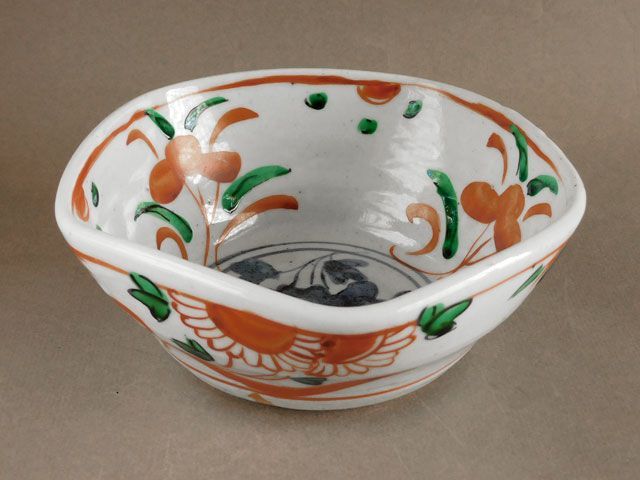 須田 菁華 呉須 赤絵風 五角 小鉢 - メルカリ