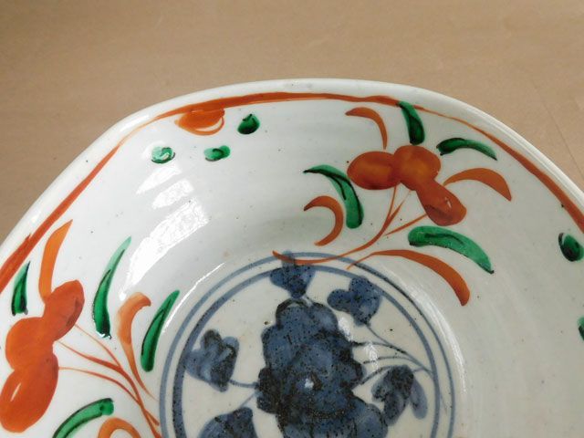 須田 菁華 呉須 赤絵風 五角 小鉢 - メルカリ