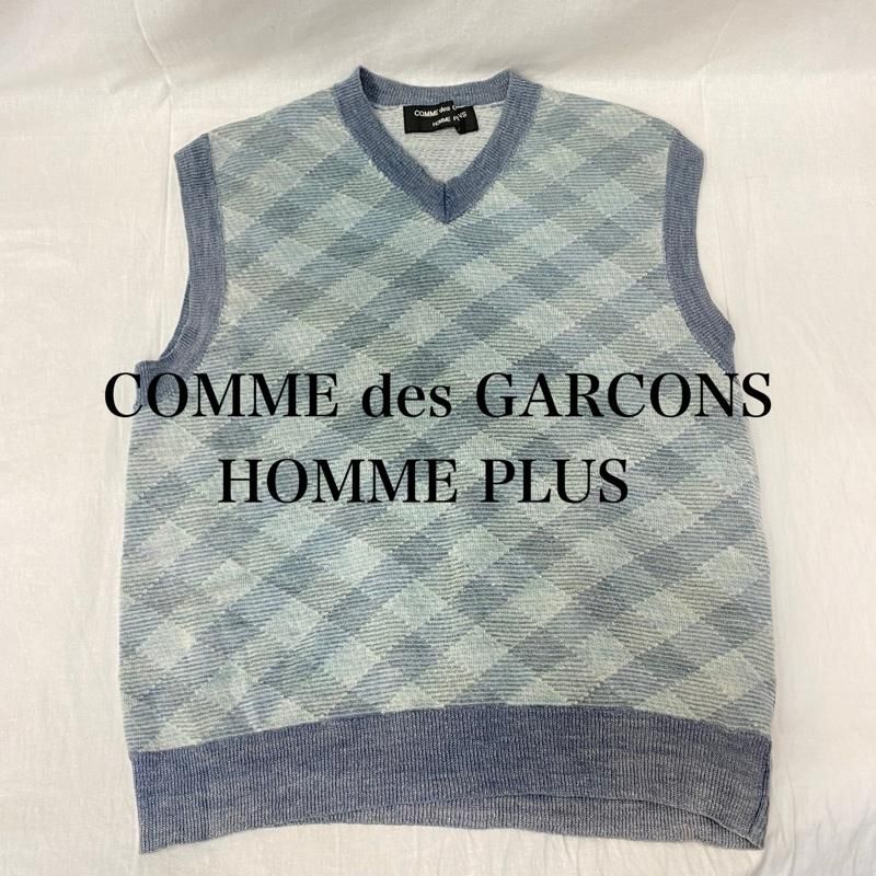 コムデギャルソンオムプリュス 99AW PN-100330 チェック柄ニットベスト