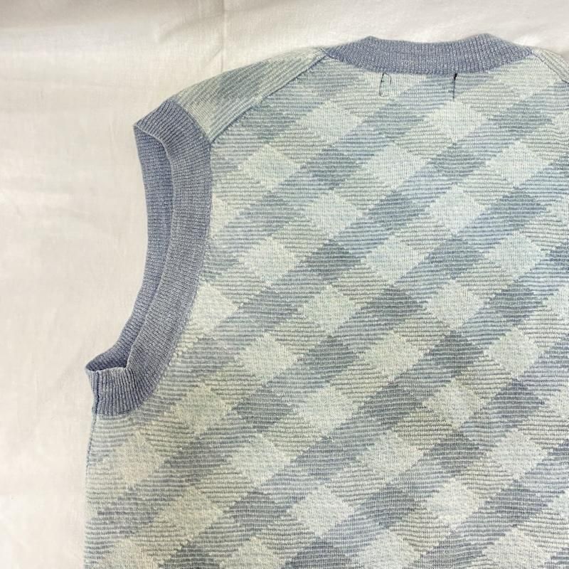 コムデギャルソンオムプリュス 99AW PN-100330 チェック柄ニットベスト