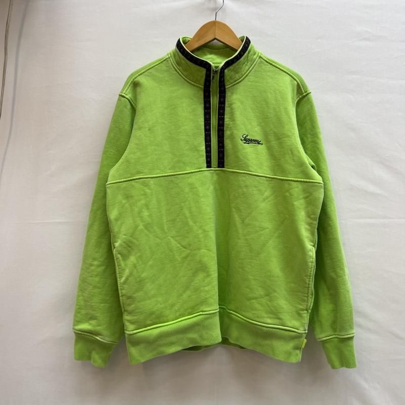 シュプリーム Overdyed Half Zip Sweatshirt ハーフジップ スウェット ライム メンズ M ISItems 古着