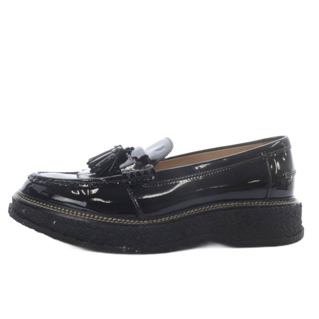 トッズ TOD'S ローファー プラットフォーム 厚底 タッセル エナメル