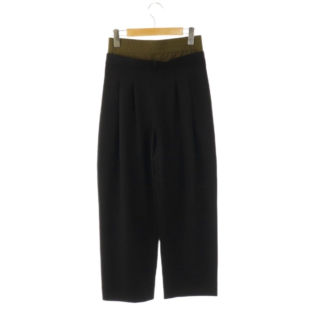 モンセ MONSE 23 SS レイヤード ワイドパンツ スラックス 0 ブラック カーキ |ES GY 57