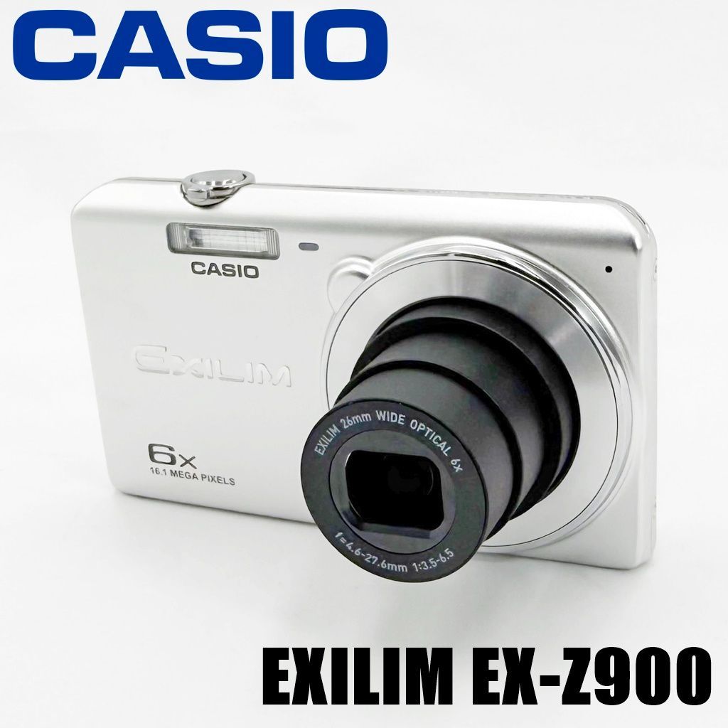美品】カシオ CASIO EXILIM EX-Z900 シルバー コンデジ カメラ 中古