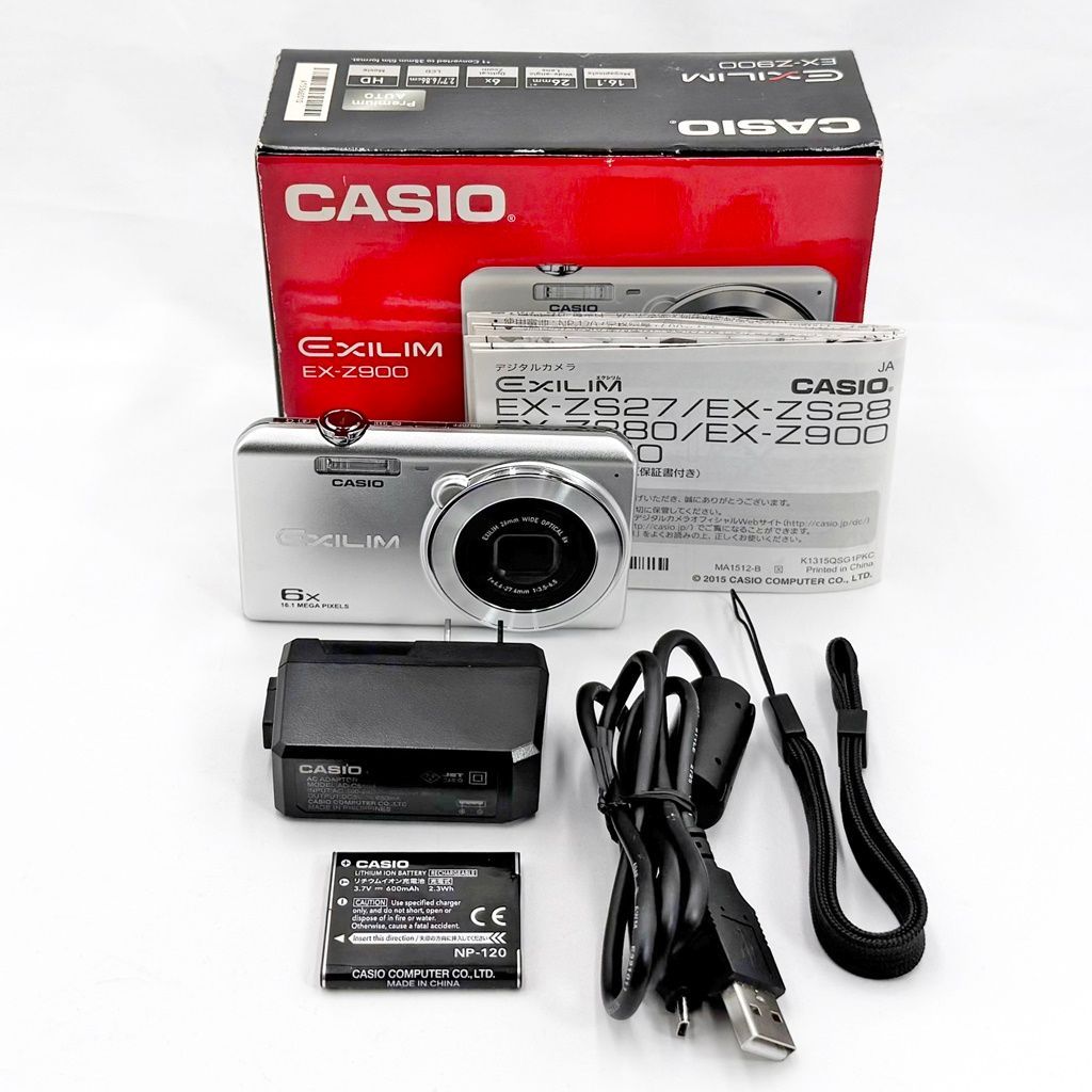 美品】カシオ CASIO EXILIM EX-Z900 シルバー コンデジ カメラ 中古