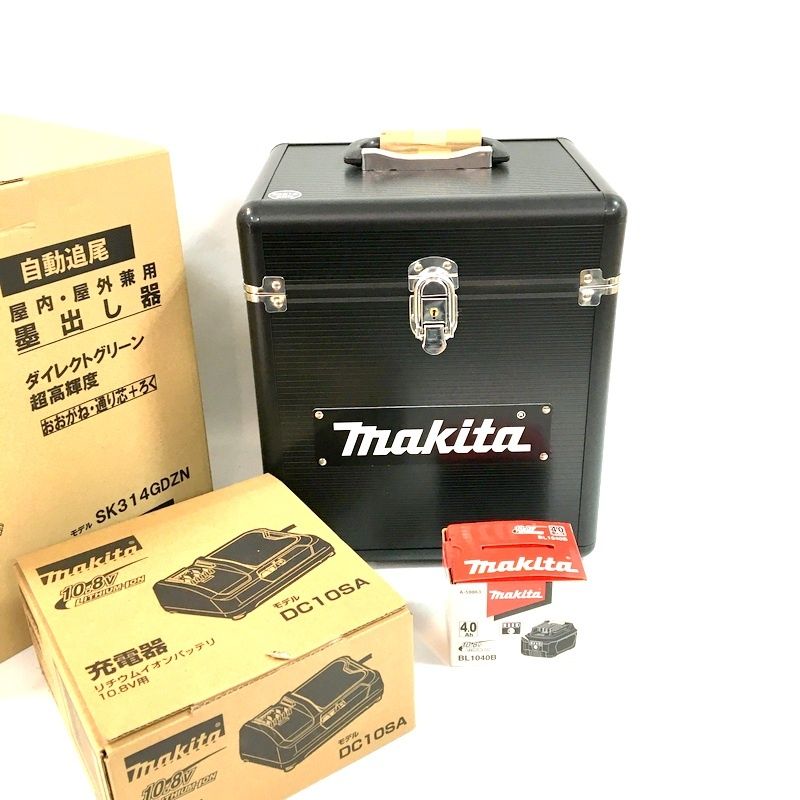 ♥ makita マキタ 10.8 V 充電式屋内 屋外兼用追尾墨出し器 バッテリー BL 1040 B 充電器 DC 10 SA 付△ DW 3671