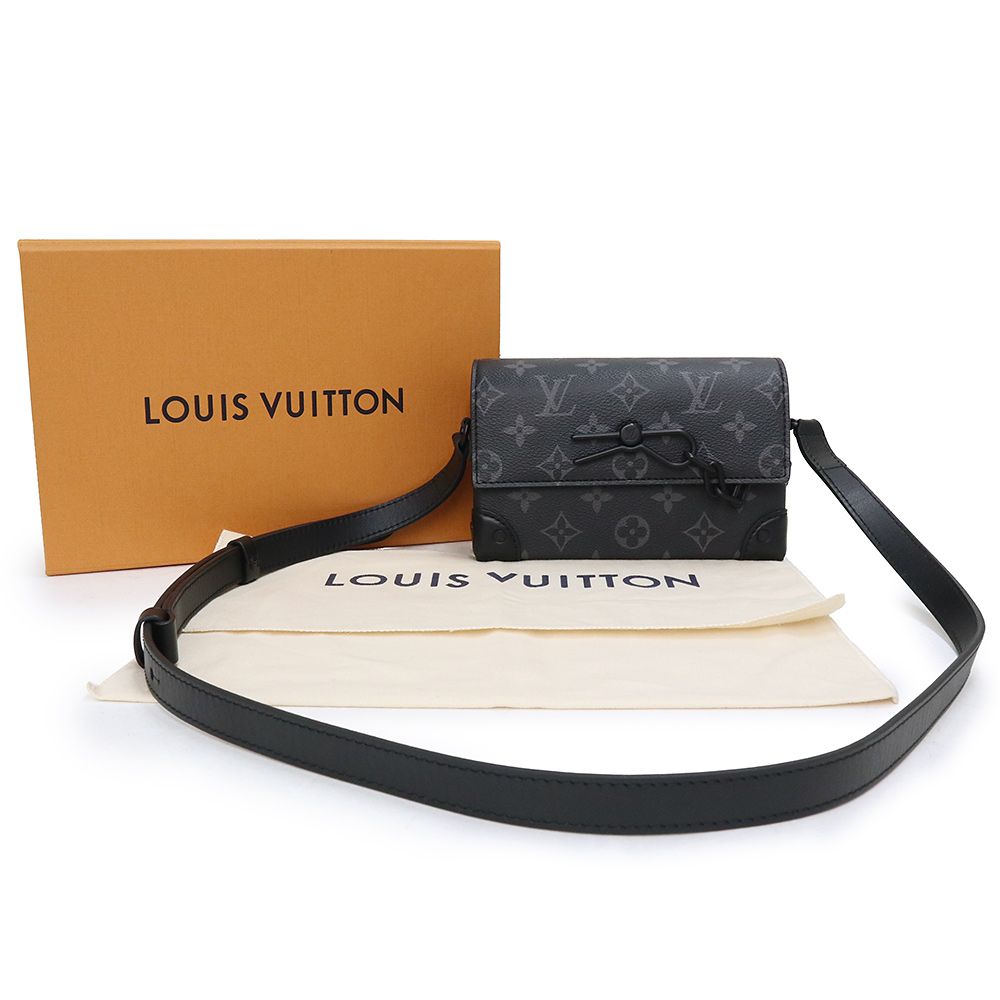 ルイ ヴィトン スティーマー ウェアラブル ウォレット ショルダーバッグ 斜め掛け モノグラム エクリプス ブラック ブラック金具 M 81783 LOUIS VUITTON