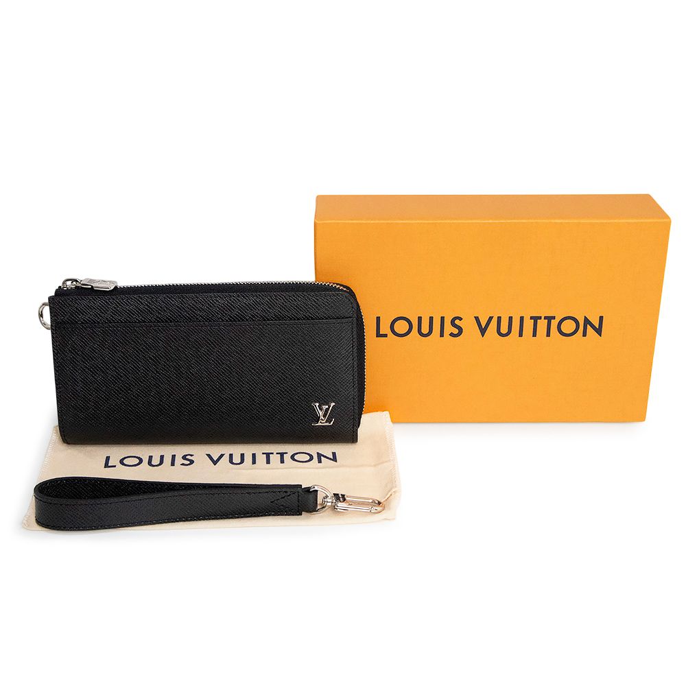 ルイ ヴィトン ジッピー ドラゴンヌ L字ファスナー 長財布 タイガ レザー ノワール ブラック シルバー金具 M 69409 LOUIS VUITTON ♥ 展示品