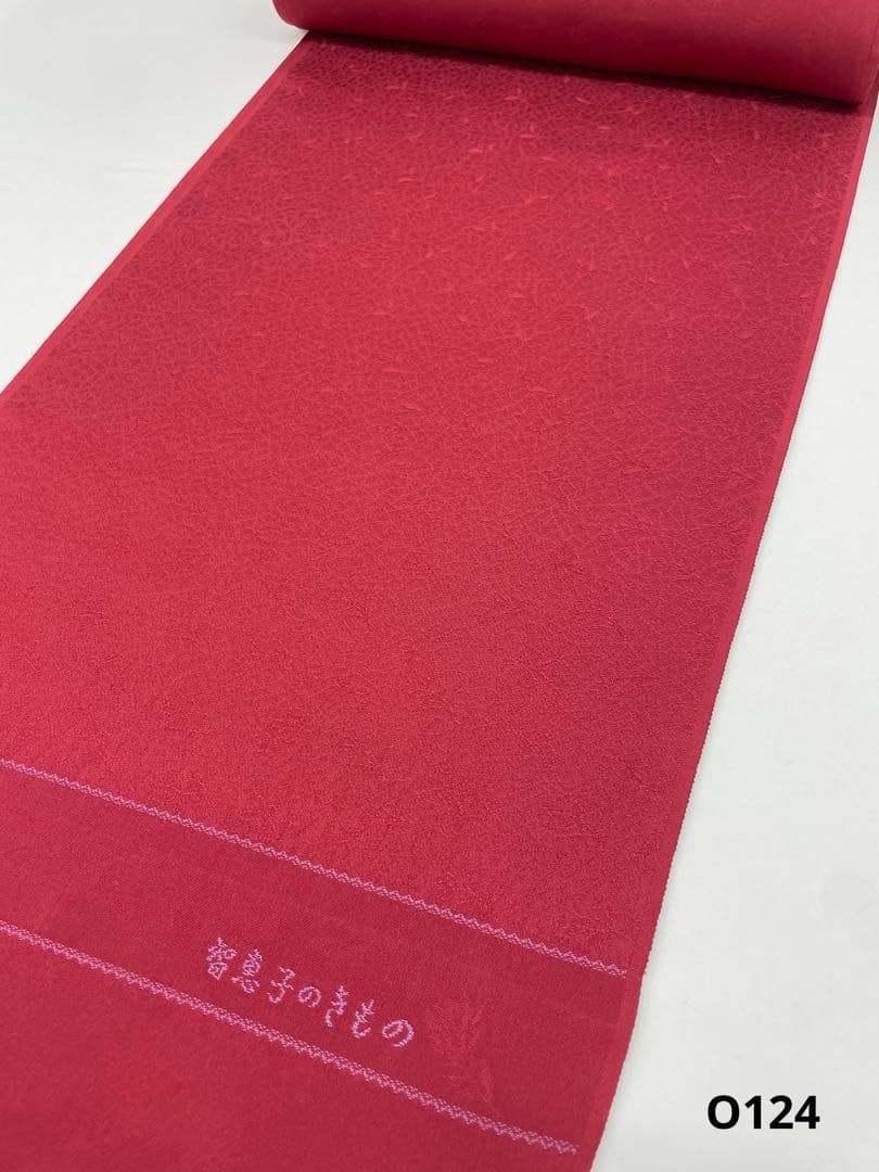 色無地 紋意匠 八掛付き 智恵子のきもの 利休織 反物 正絹 O 124