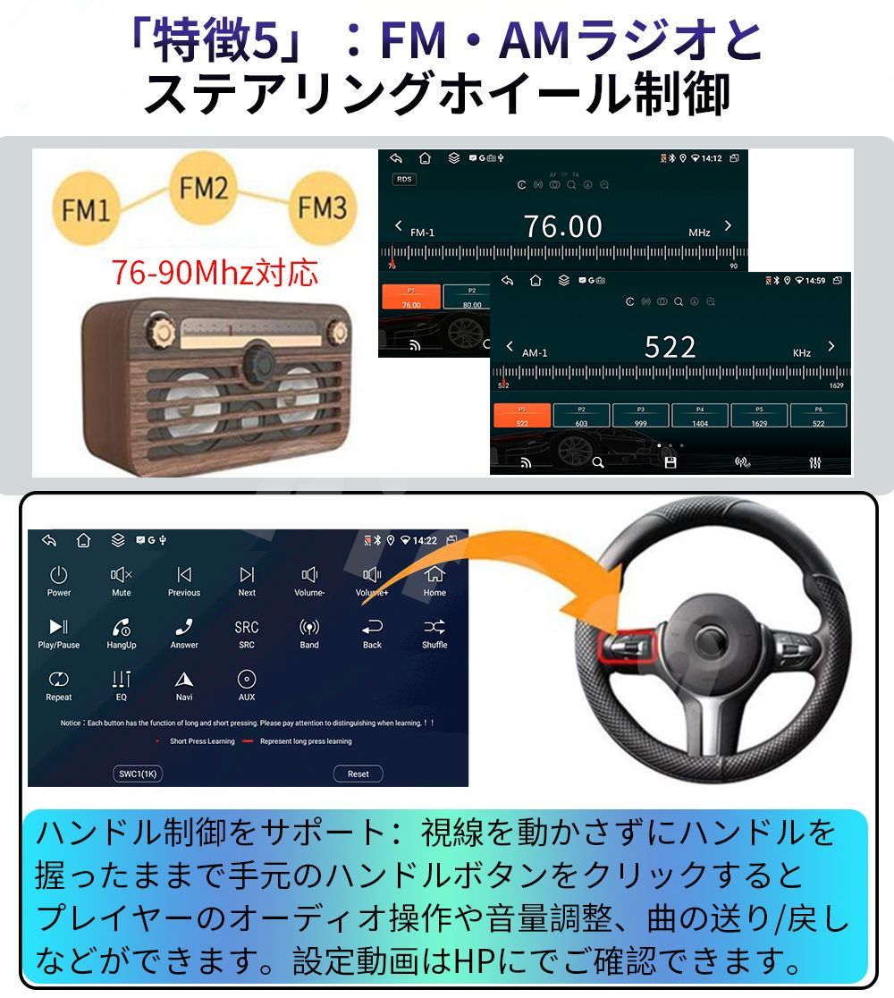 N30F4 Android10.0カーナビ10インチ4GB+64GB 8コア 2DIN ラジオ