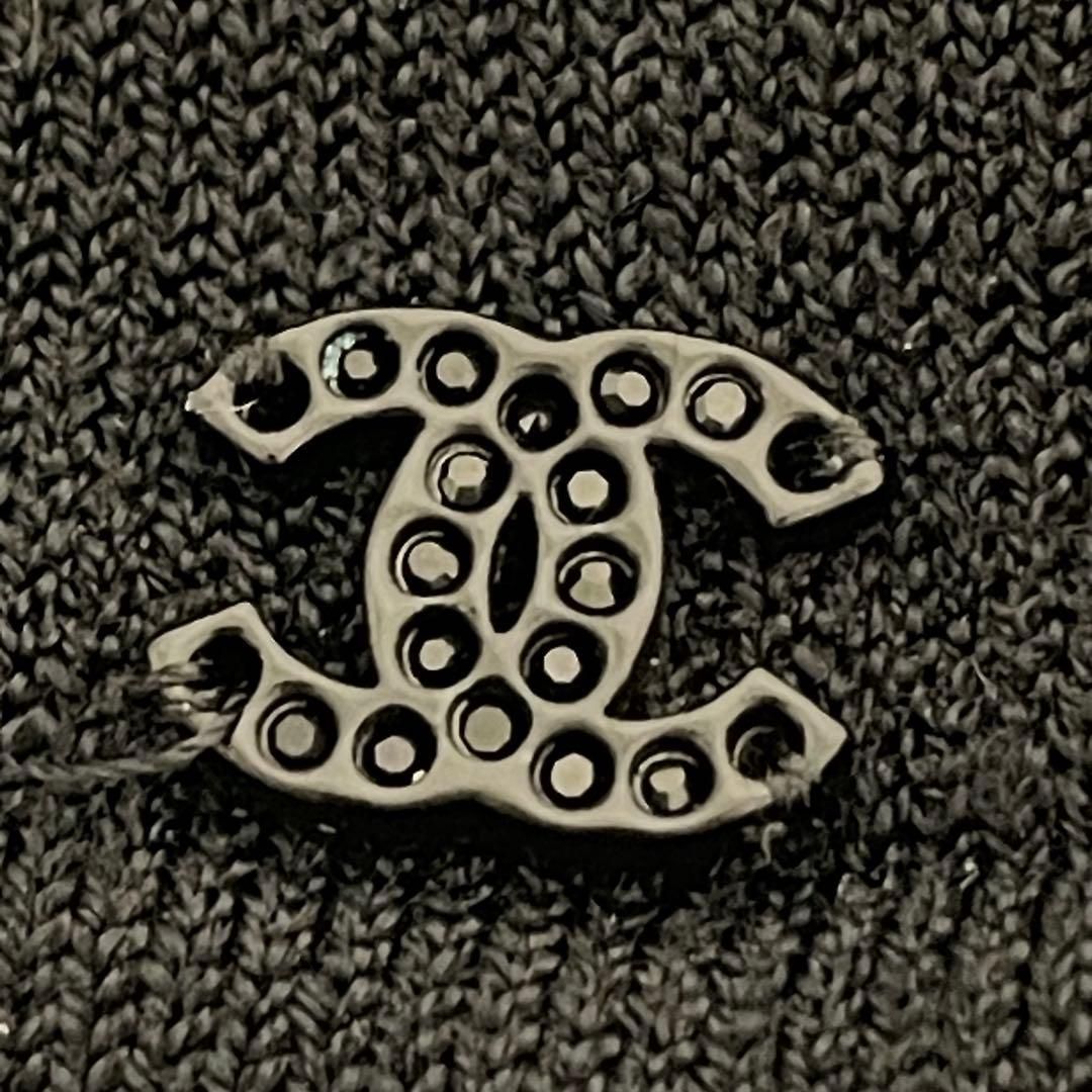 シャネル CHANEL カットソー ウエストリボン 袖リボン ブラウン 黒