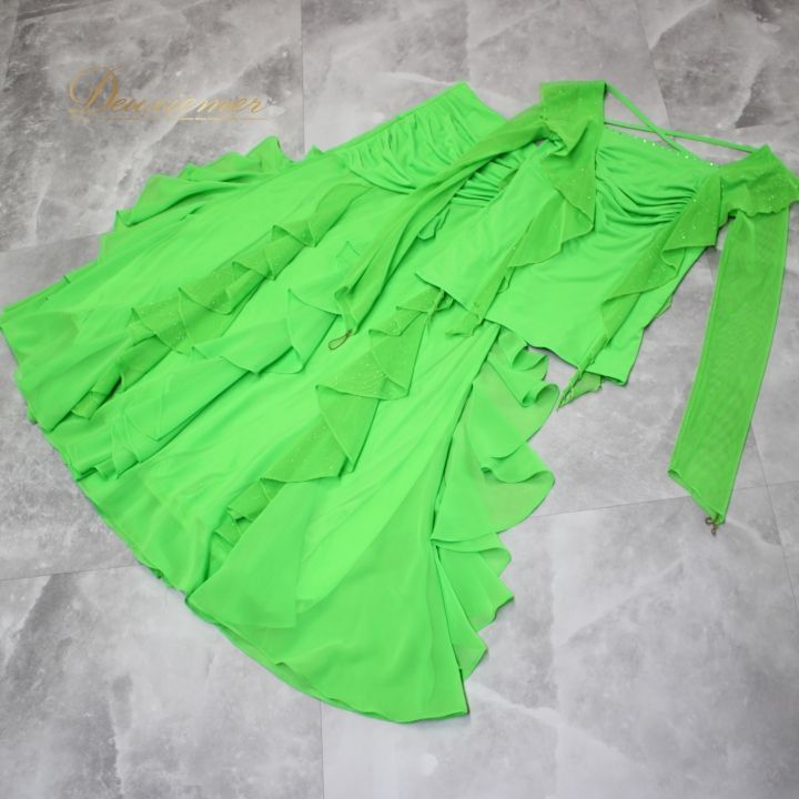 社交ダンス 衣装 スタンダード 上下セット ツーピース レッスンウェア