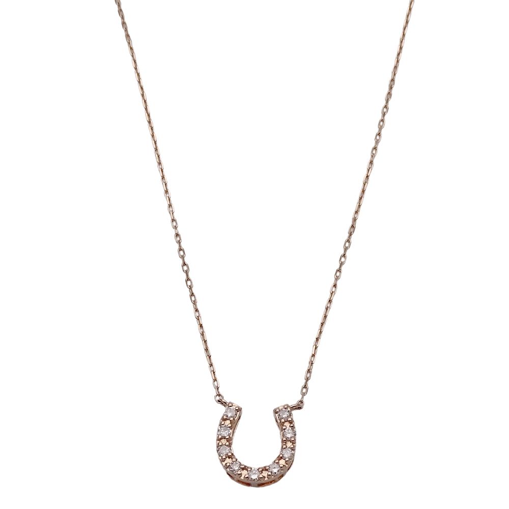 Canal ４℃ K18ピンクゴールド ネックレス ダイヤ 馬蹄 Canal4℃（カナルヨンドシー） カナル 4°c K10 ネックレス 馬蹄 華やか