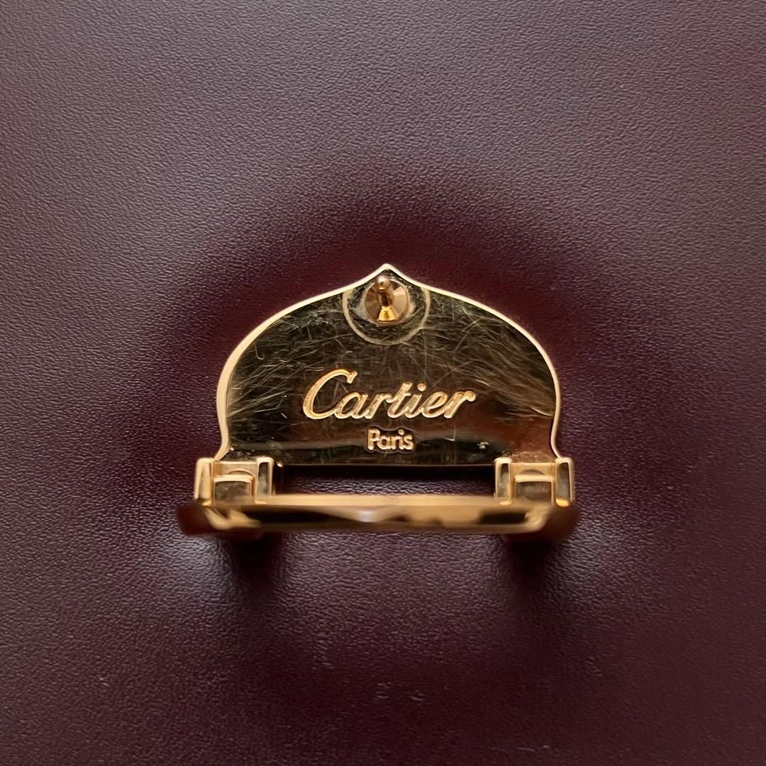 ◇極美品◇カルティエ マストライン ハンドバッグ ボルドー×ゴールド